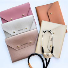 Load image into Gallery viewer, Set of Sleeves for Prescription Pad + Name Tag for Stethoscope βπ