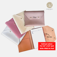 Load image into Gallery viewer, Set of Sleeves for Prescription Pad + Name Tag for Stethoscope βπ