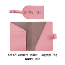 Load image into Gallery viewer, Set of Passport Holder + Luggage / Bag Tag ⁕