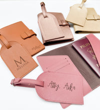 Load image into Gallery viewer, Set of Passport Holder + Luggage / Bag Tag ⁕