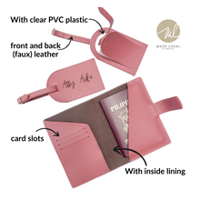 Load image into Gallery viewer, Set of Passport Holder + Luggage / Bag Tag ⁕