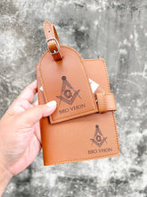 Load image into Gallery viewer, Set of Passport Holder + Luggage / Bag Tag ⁕