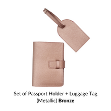 Load image into Gallery viewer, Set of Passport Holder + Luggage / Bag Tag

