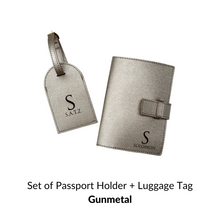 Load image into Gallery viewer, Set of Passport Holder + Luggage / Bag Tag
